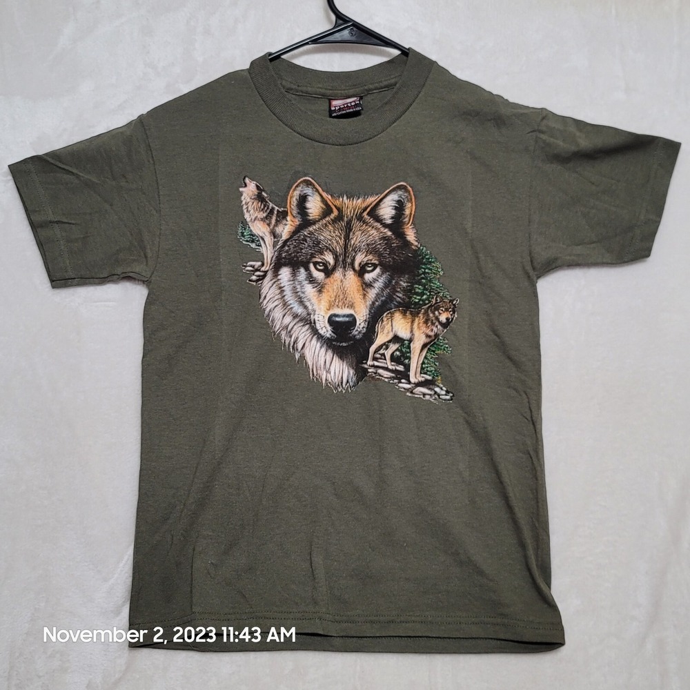 Sportex T Shirt Kids M Medium Green Short Sleeve Casual USA